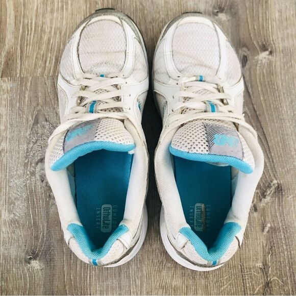 New Balance 496 V2 White Blue Athletic Running Shoes Sneakers Womens Size 7 - Picture 6 of 12